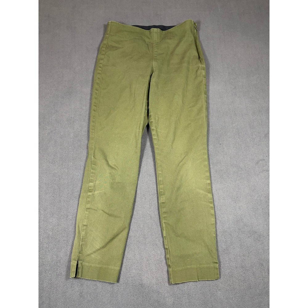 Old Navy Pixie Pants Womens Size 4 Olive Green Side Zip Ankle Stretch Casual